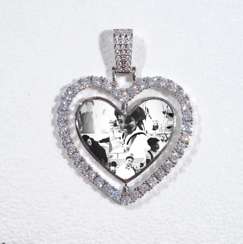 3D Spinning 2-Faced Heart Custom Picture Pendant sold by The GUU Shop