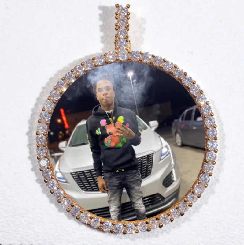 LARGE 3D CIRCLE CUSTOM PICTURE PENDANT sold by The GUU Shop