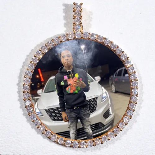 LARGE 3D CIRCLE CUSTOM PICTURE PENDANT sold by The GUU Shop