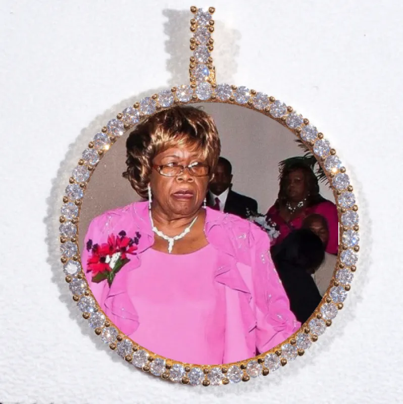 LARGE 3D CIRCLE CUSTOM PICTURE PENDANT sold by The GUU Shop