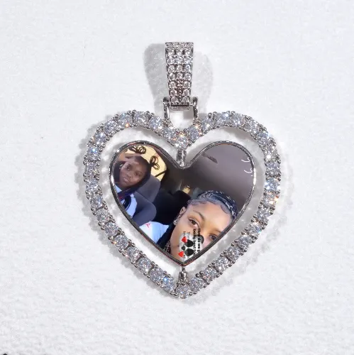 3D Spinning 2-Faced Heart Custom Picture Pendant sold by The GUU Shop