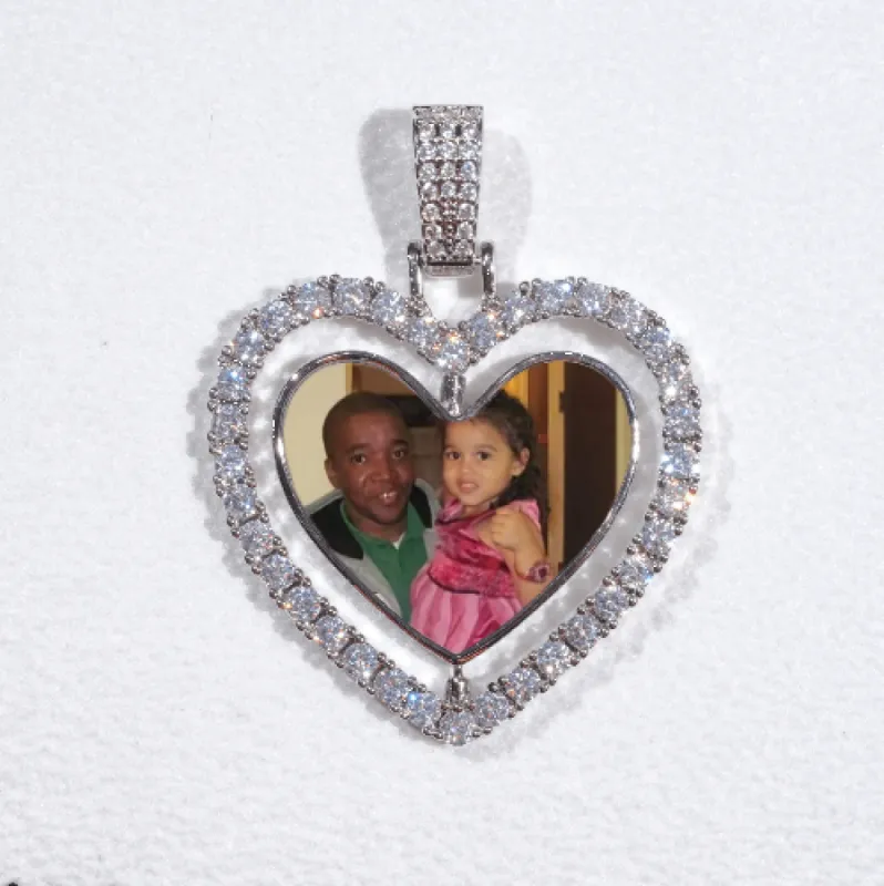 3D Spinning 2-Faced Heart Custom Picture Pendant sold by The GUU Shop