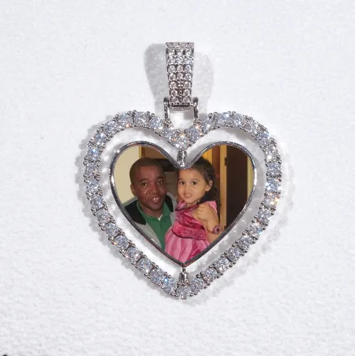 3D Spinning 2-Faced Heart Custom Picture Pendant sold by The GUU Shop