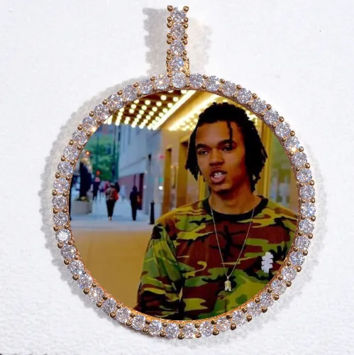 LARGE 3D CIRCLE CUSTOM PICTURE PENDANT sold by The GUU Shop