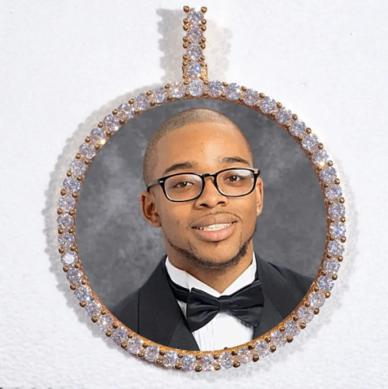 LARGE 3D CIRCLE CUSTOM PICTURE PENDANT sold by The GUU Shop