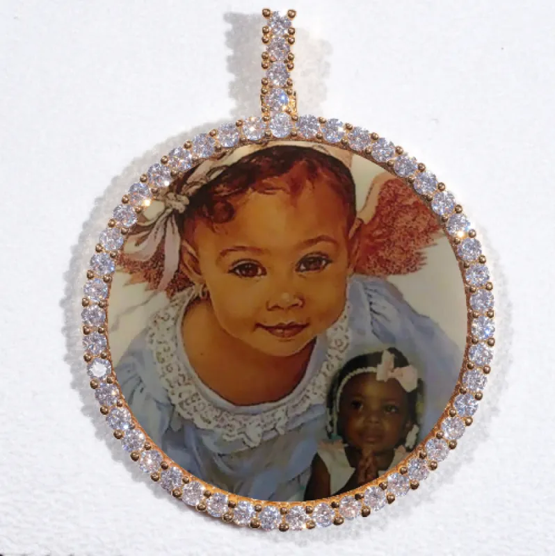 LARGE 3D CIRCLE CUSTOM PICTURE PENDANT sold by The GUU Shop