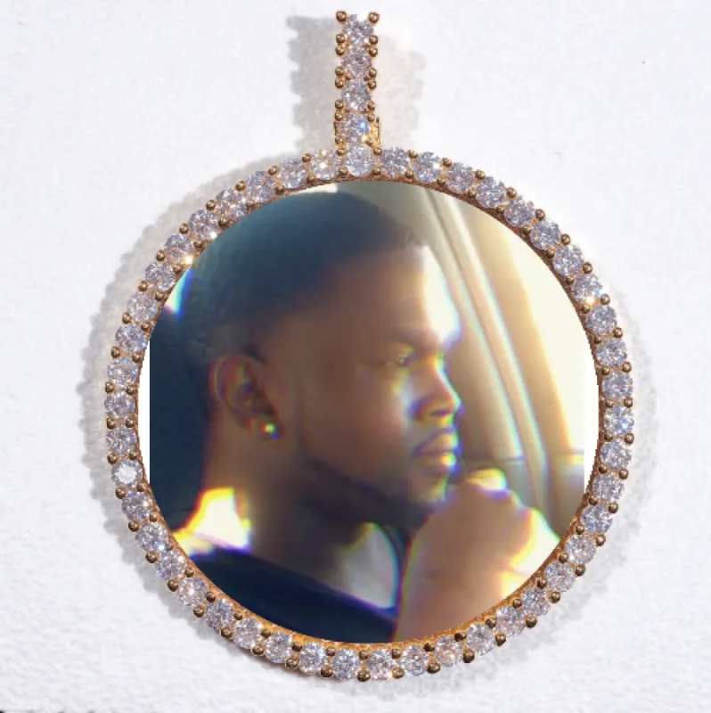 LARGE 3D CIRCLE CUSTOM PICTURE PENDANT sold by The GUU Shop