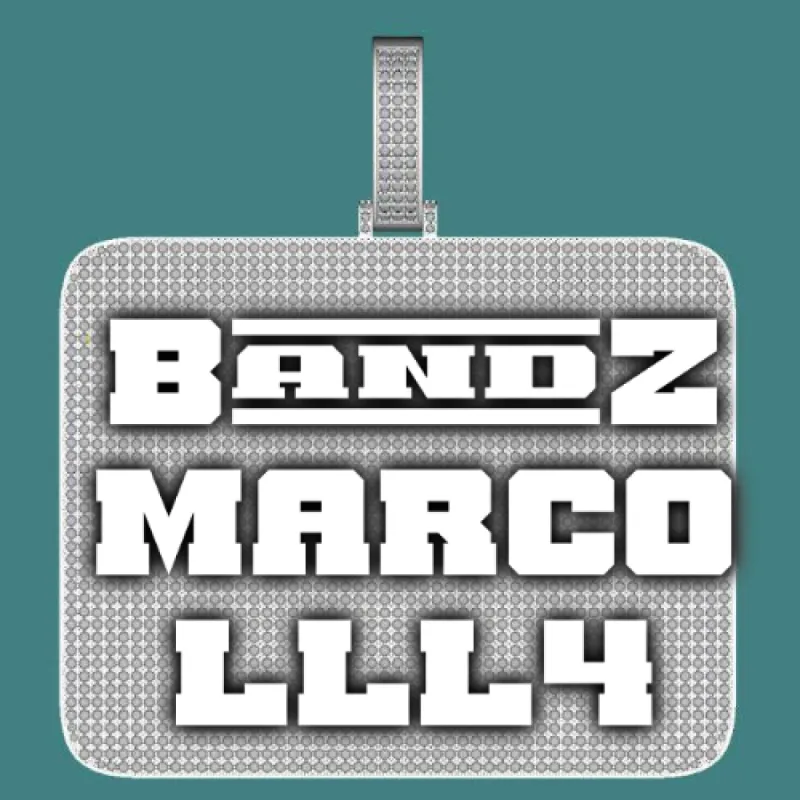 CUSTOM LETTER NECKLACE 3D BIG SQUARE sold by The GUU Shop