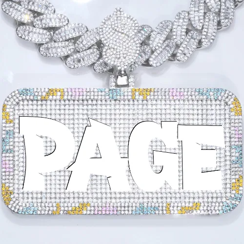 CUSTOM LETTER NECKLACE 3D COLORFUL SQUARE sold by The GUU Shop