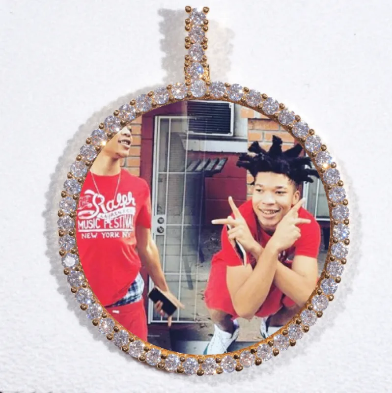 LARGE 3D CIRCLE CUSTOM PICTURE PENDANT sold by The GUU Shop