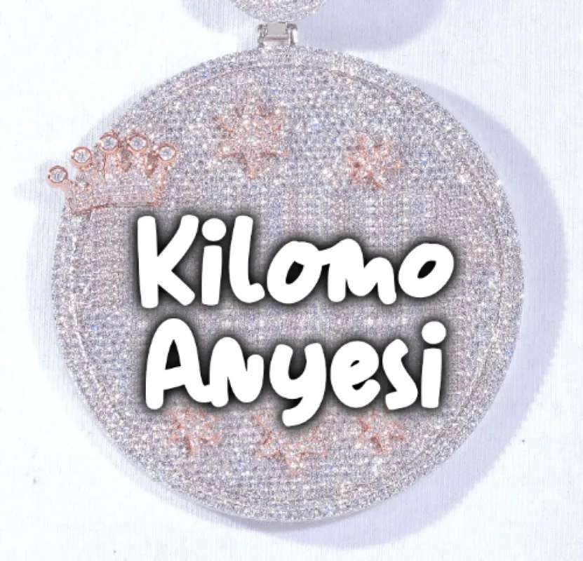 CUSTOM LETTER NECKLACE 3D BIG CROWN DISC made by The GUU Shop