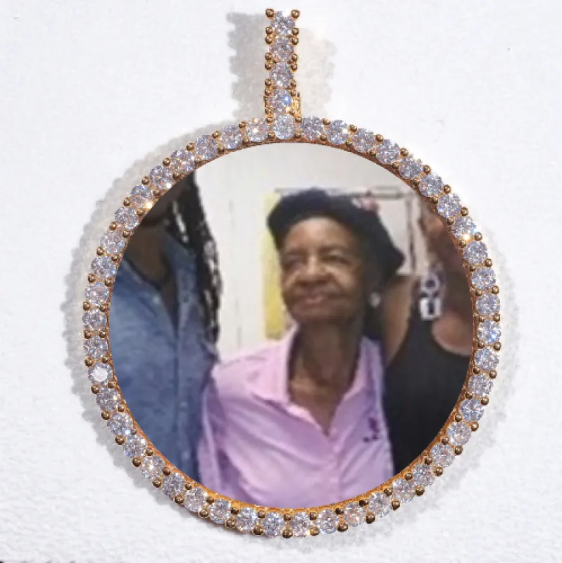 LARGE 3D CIRCLE CUSTOM PICTURE PENDANT sold by The GUU Shop