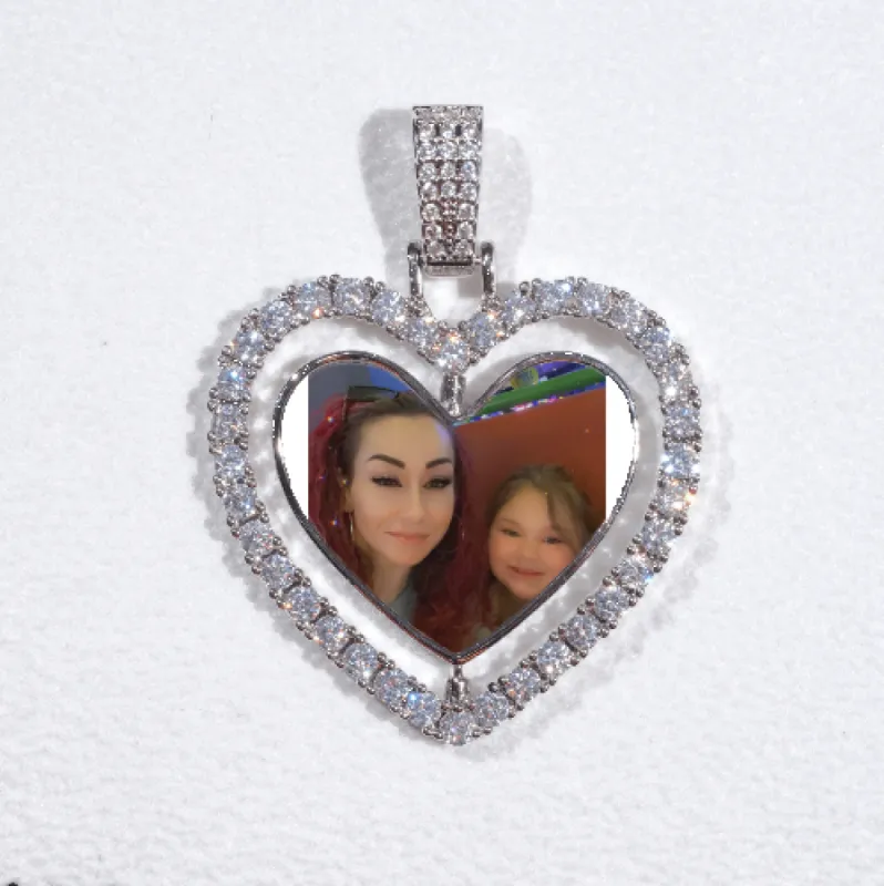 3D Spinning 2-Faced Heart Custom Picture Pendant sold by The GUU Shop
