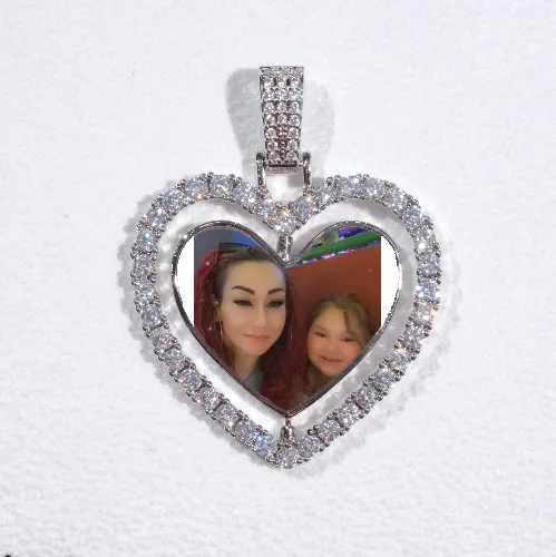 3D Spinning 2-Faced Heart Custom Picture Pendant sold by The GUU Shop