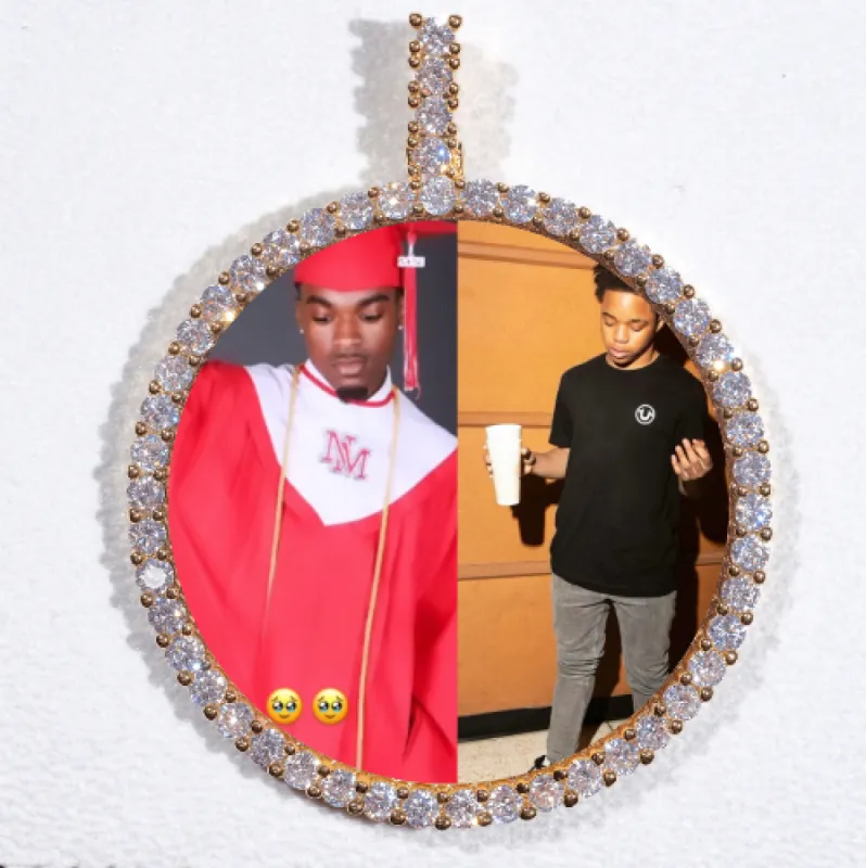 LARGE 3D CIRCLE CUSTOM PICTURE PENDANT sold by The GUU Shop