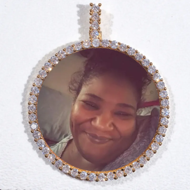 LARGE 3D CIRCLE CUSTOM PICTURE PENDANT sold by The GUU Shop