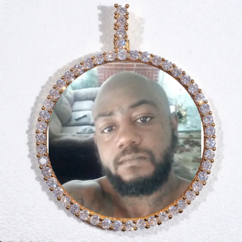 LARGE 3D CIRCLE CUSTOM PICTURE PENDANT sold by The GUU Shop