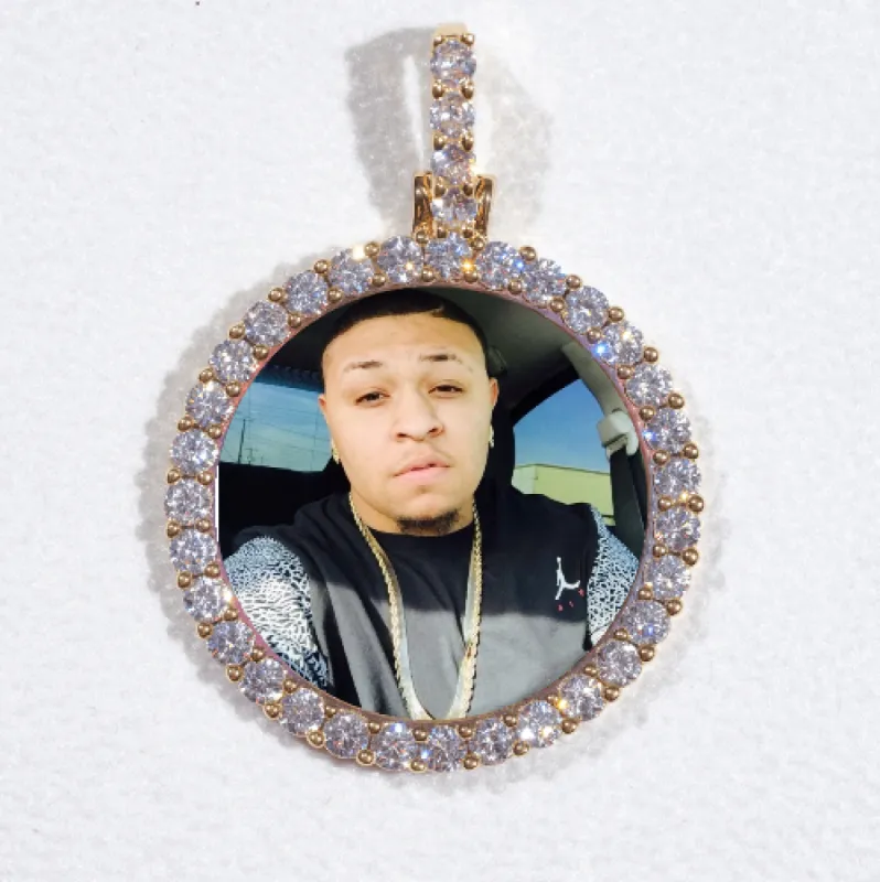 3D CIRCLE CUSTOM PICTURE PENDANT SMALL SIZE sold by The GUU Shop
