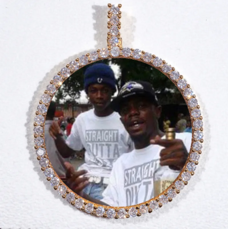 LARGE 3D CIRCLE CUSTOM PICTURE PENDANT sold by The GUU Shop