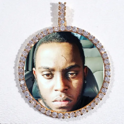 LARGE 3D CIRCLE CUSTOM PICTURE PENDANT sold by The GUU Shop