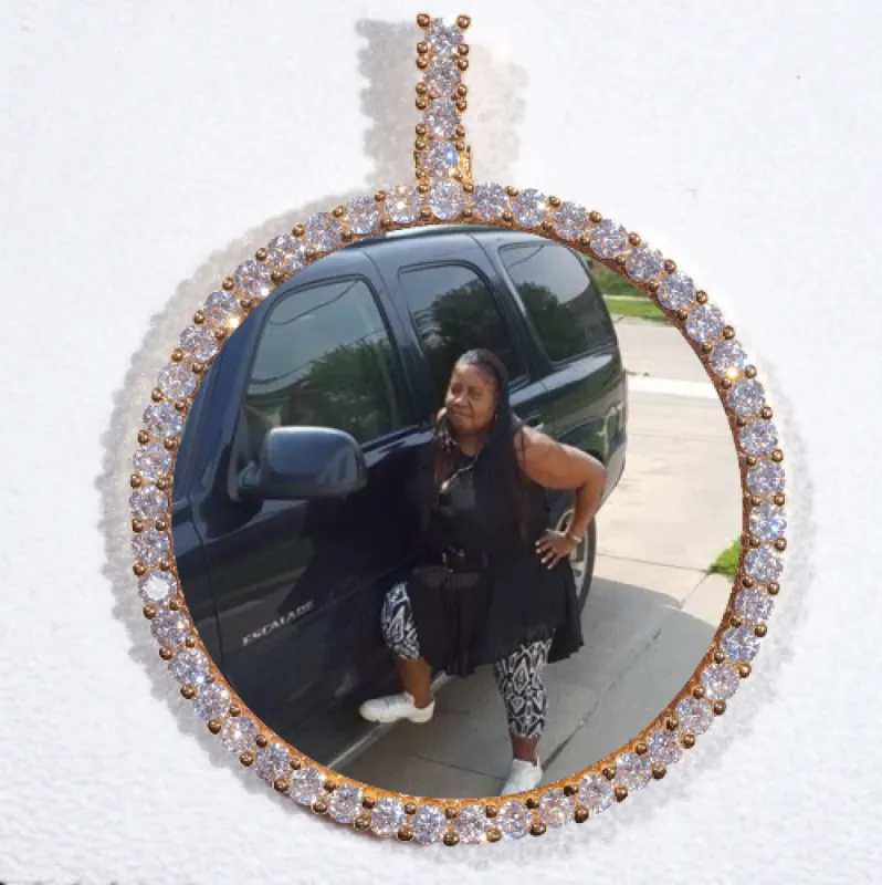 LARGE 3D CIRCLE CUSTOM PICTURE PENDANT sold by The GUU Shop