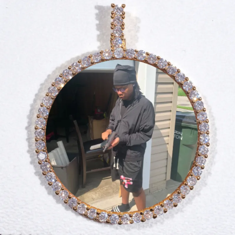 LARGE 3D CIRCLE CUSTOM PICTURE PENDANT sold by The GUU Shop