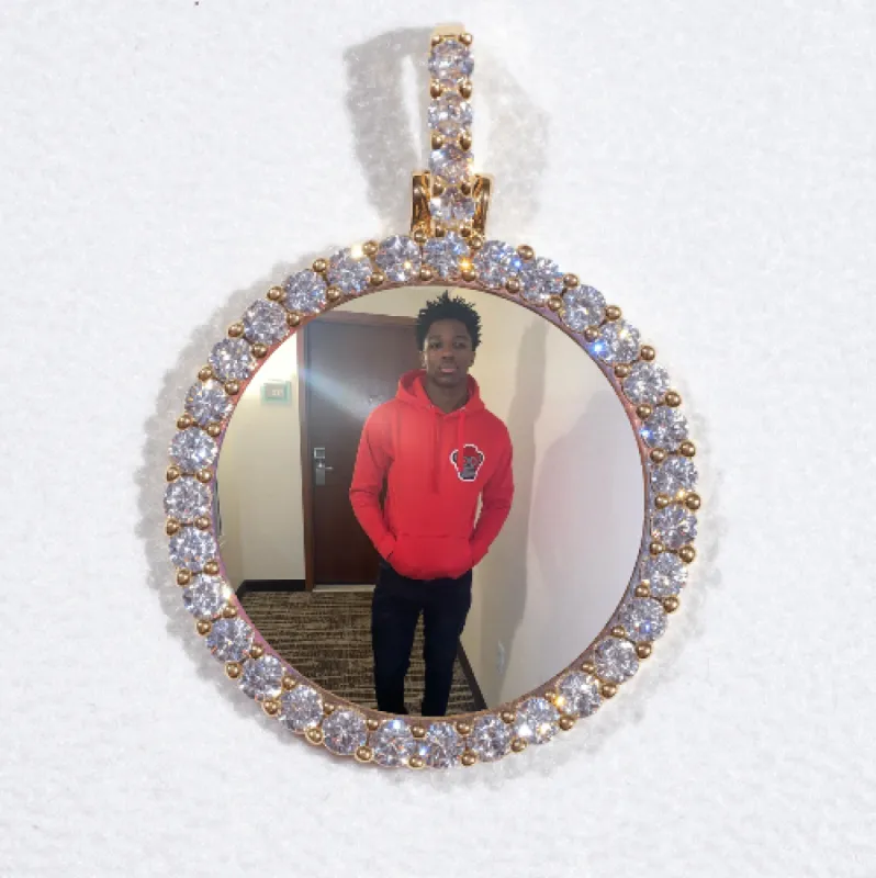 3D CIRCLE CUSTOM PICTURE PENDANT SMALL SIZE sold by The GUU Shop