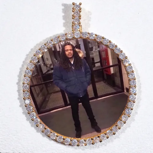 LARGE 3D CIRCLE CUSTOM PICTURE PENDANT sold by The GUU Shop