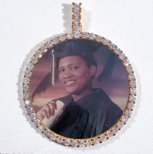 LARGE 3D CIRCLE CUSTOM PICTURE PENDANT sold by The GUU Shop