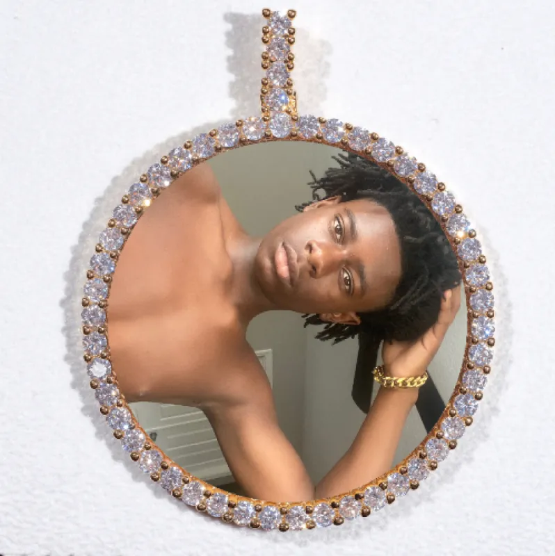 LARGE 3D CIRCLE CUSTOM PICTURE PENDANT sold by The GUU Shop