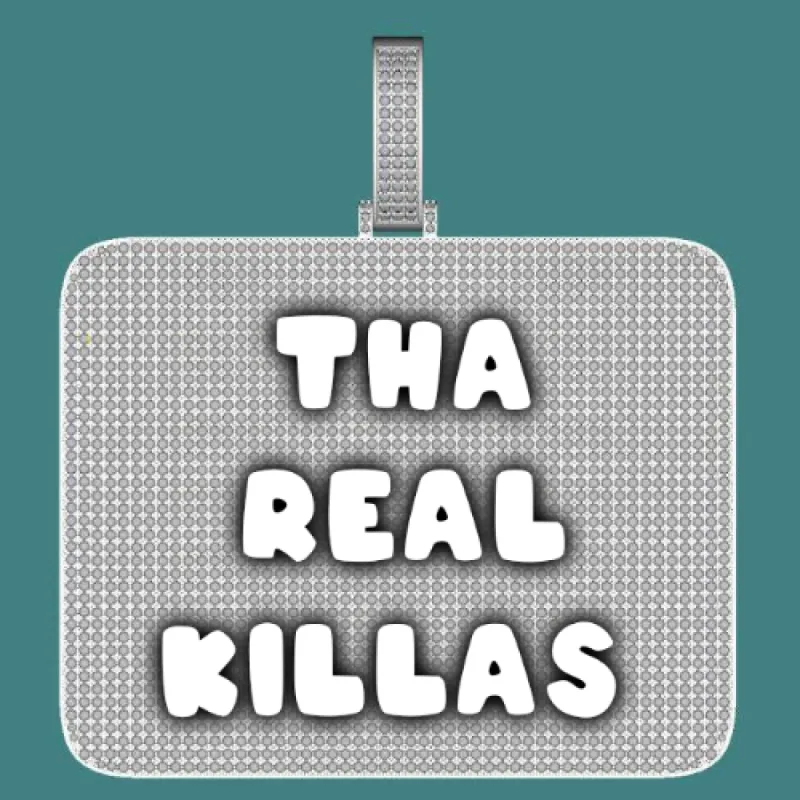 CUSTOM LETTER NECKLACE 3D BIG SQUARE sold by The GUU Shop