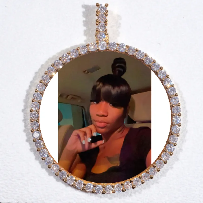 LARGE 3D CIRCLE CUSTOM PICTURE PENDANT sold by The GUU Shop