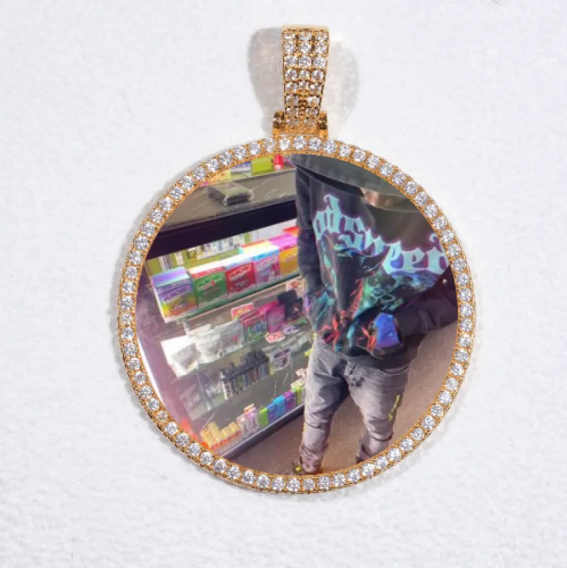 MEDIUM 3D CIRCLE CUSTOM PICTURE PENDANT sold by The GUU Shop