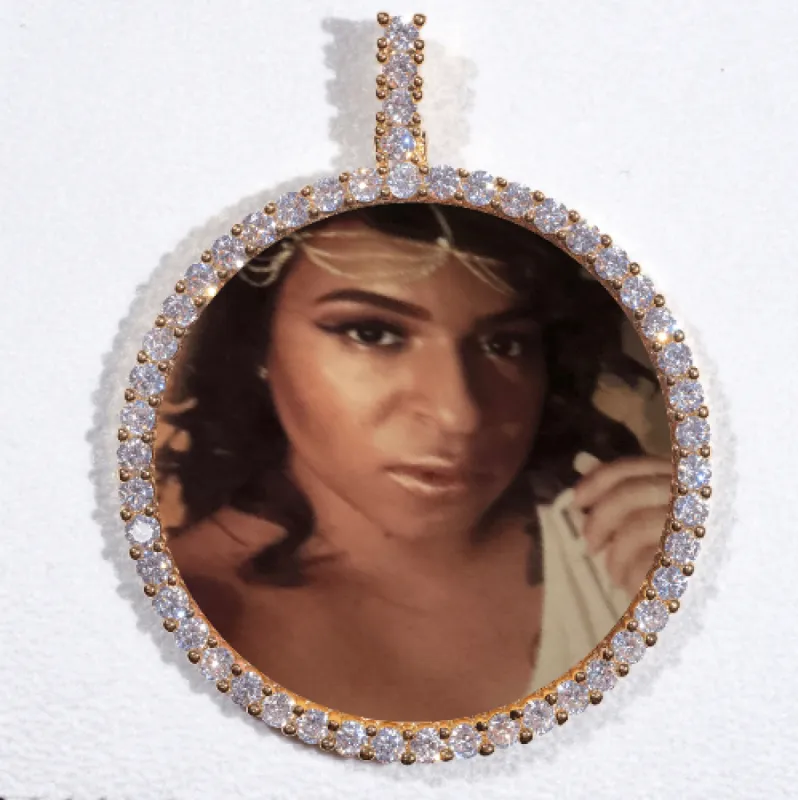 LARGE 3D CIRCLE CUSTOM PICTURE PENDANT sold by The GUU Shop