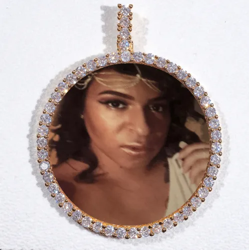 LARGE 3D CIRCLE CUSTOM PICTURE PENDANT sold by The GUU Shop