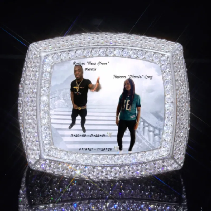 3D CUSTOM PICTURE ICED RING sold by The GUU Shop