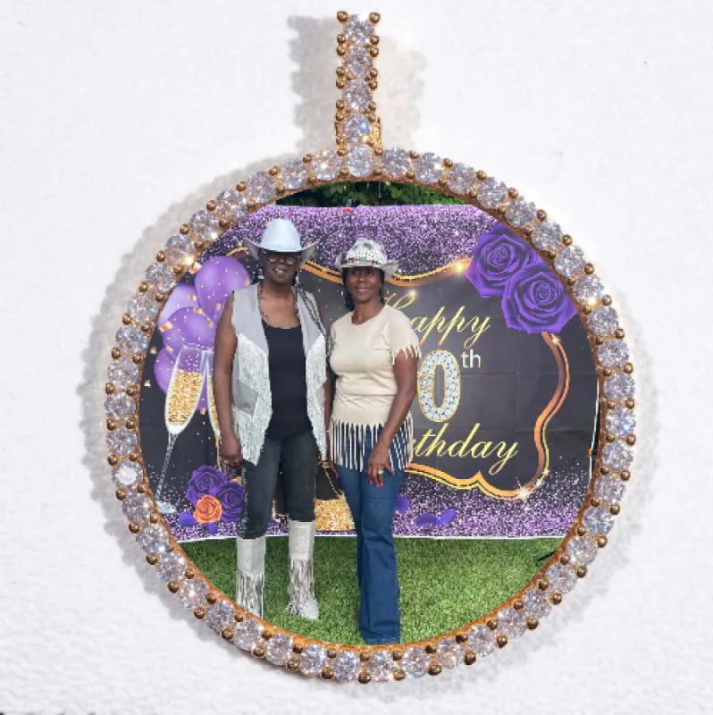 LARGE 3D CIRCLE CUSTOM PICTURE PENDANT sold by The GUU Shop