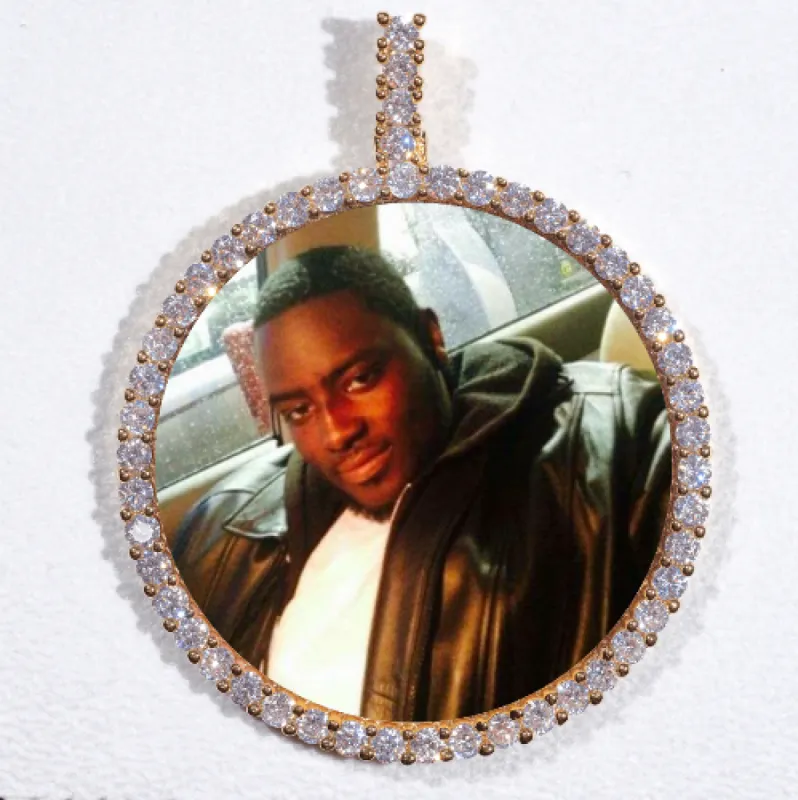 LARGE 3D CIRCLE CUSTOM PICTURE PENDANT sold by The GUU Shop