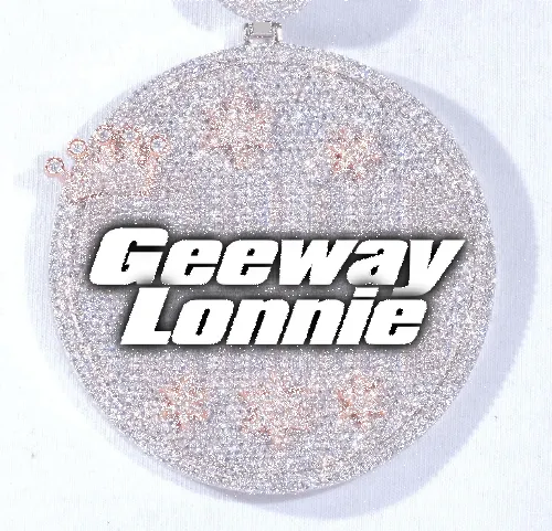 CUSTOM LETTER NECKLACE 3D BIG CROWN DISC sold by The GUU Shop