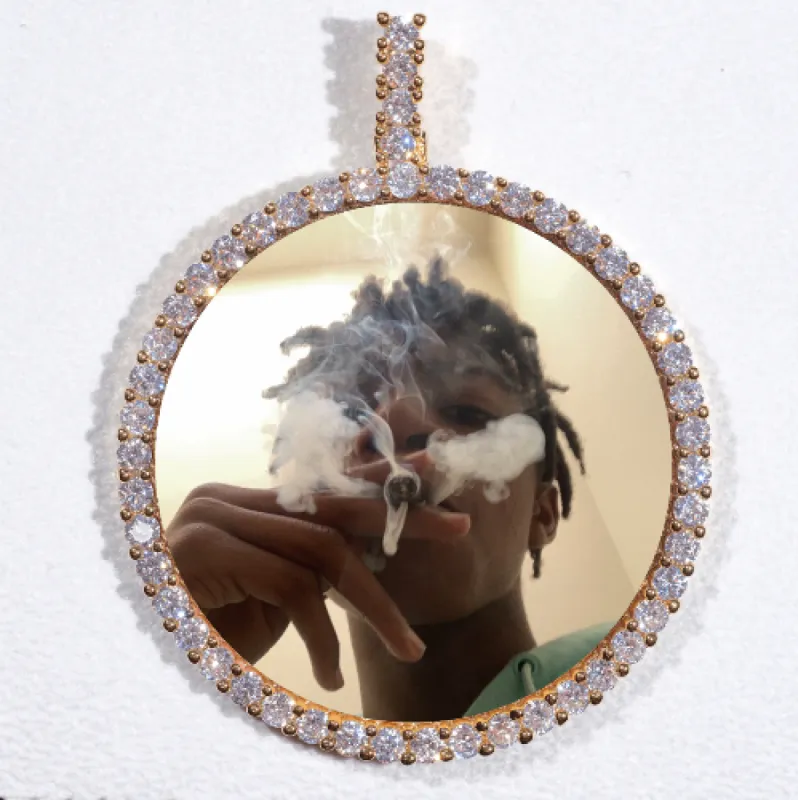 LARGE 3D CIRCLE CUSTOM PICTURE PENDANT sold by The GUU Shop