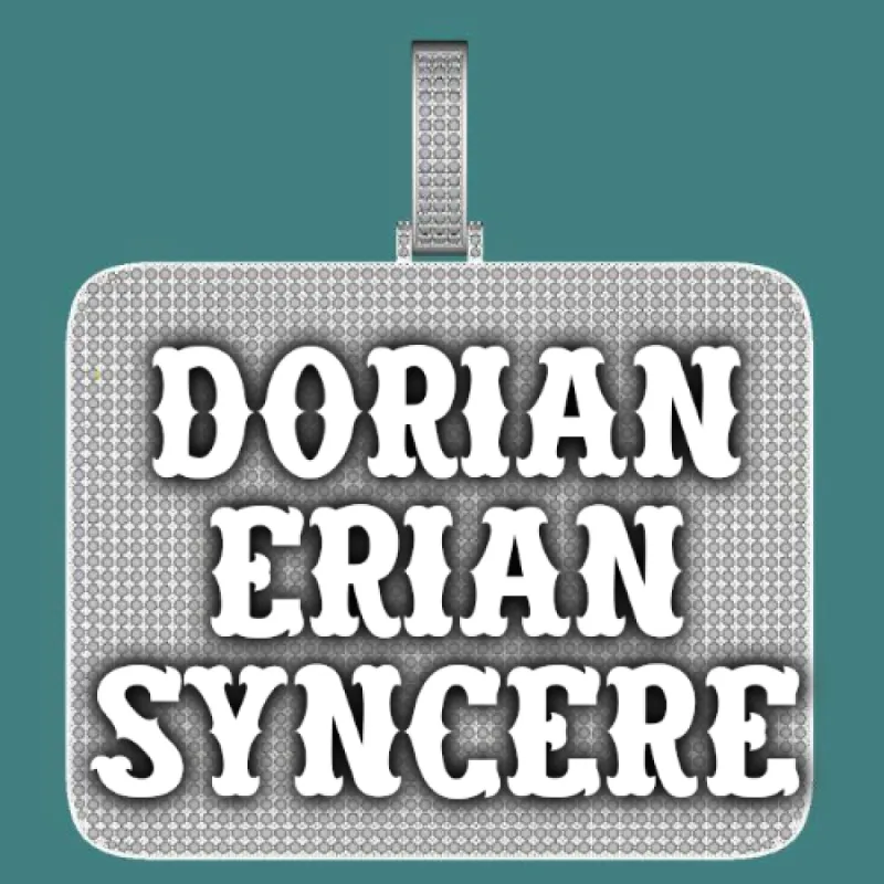 CUSTOM LETTER NECKLACE 3D BIG SQUARE sold by The GUU Shop