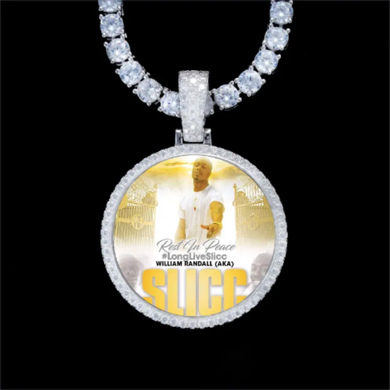 925S & VVS Moissanite 3D Circle Custom Picture Pendant sold by The GUU Shop