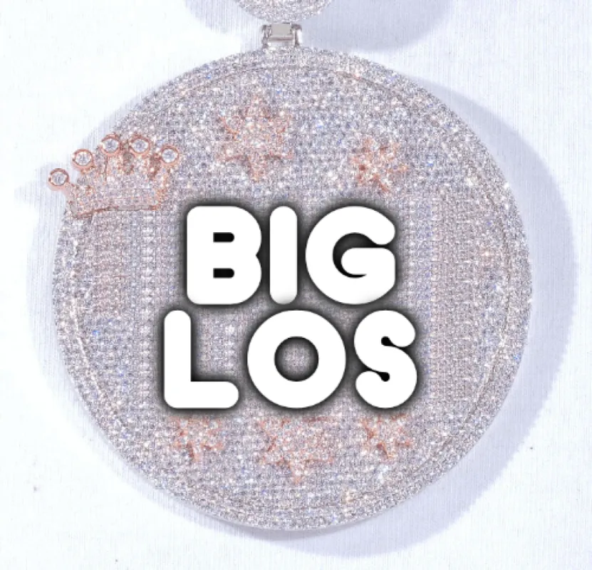 CUSTOM LETTER NECKLACE 3D BIG CROWN DISC sold by The GUU Shop