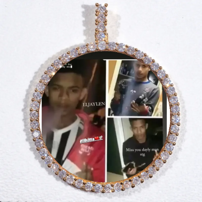 LARGE 3D CIRCLE CUSTOM PICTURE PENDANT sold by The GUU Shop