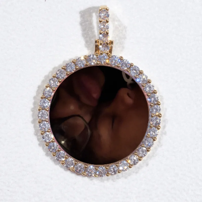 3D CIRCLE CUSTOM PICTURE PENDANT SMALL SIZE sold by The GUU Shop