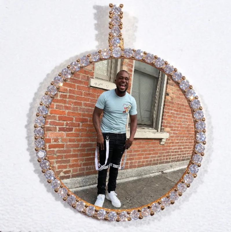LARGE 3D CIRCLE CUSTOM PICTURE PENDANT sold by The GUU Shop