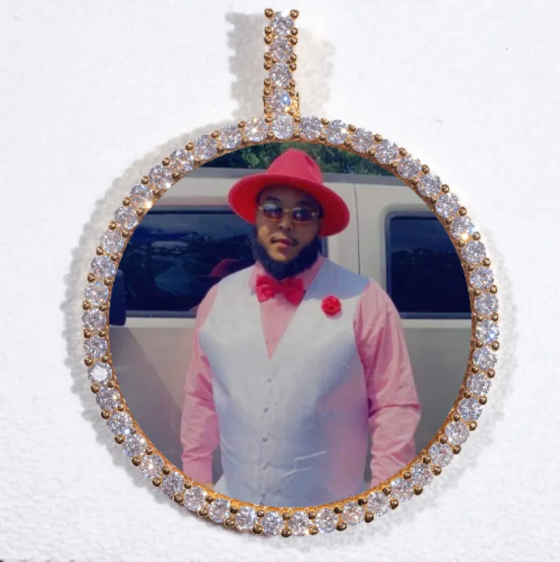 LARGE 3D CIRCLE CUSTOM PICTURE PENDANT sold by The GUU Shop