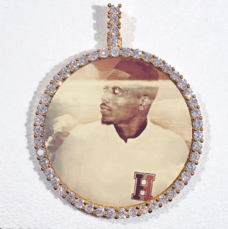 LARGE 3D CIRCLE CUSTOM PICTURE PENDANT sold by The GUU Shop