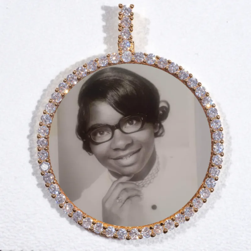 LARGE 3D CIRCLE CUSTOM PICTURE PENDANT sold by The GUU Shop