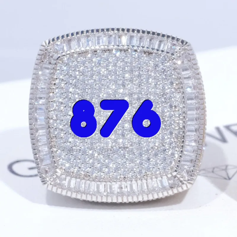 CUSTOM LETTER 3D ICED RING sold by The GUU Shop